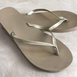 Tory Burch Gold Flip Flop